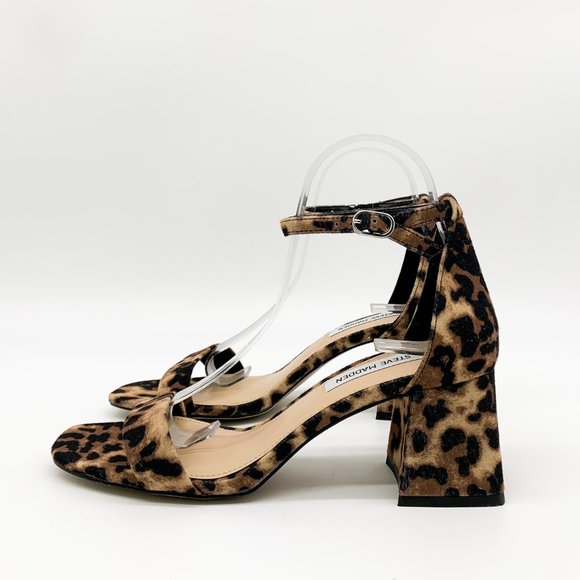 STEVE MADDEN Marisa Block Heel Leopard Sandals - Picture 5 of 7
